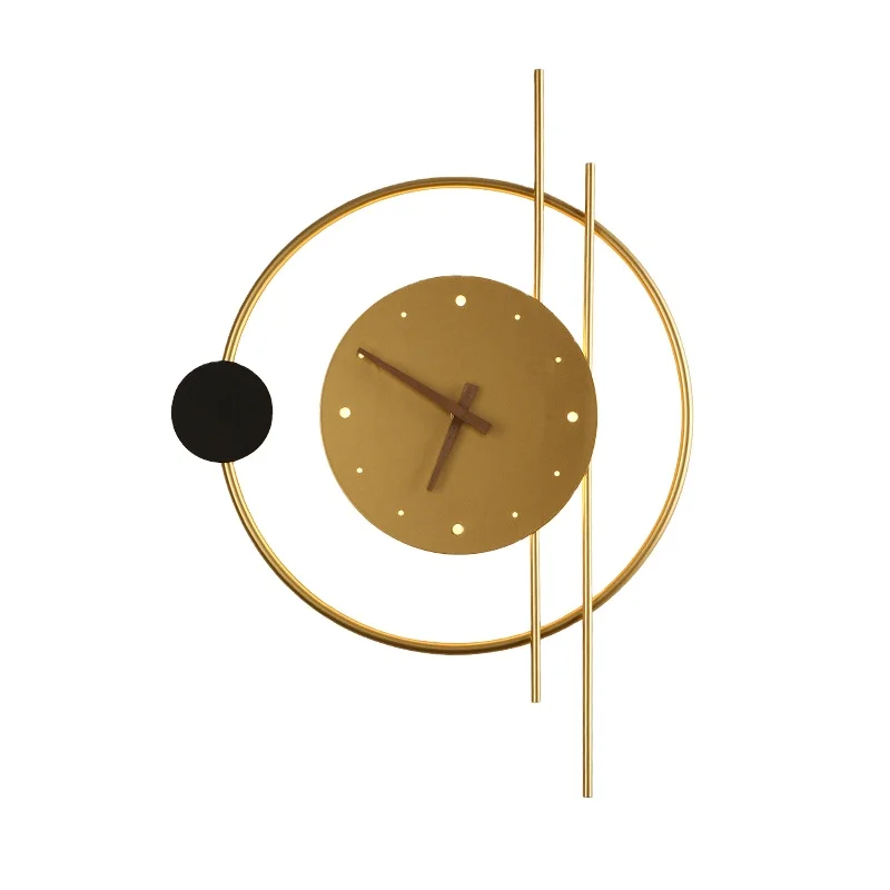 New Style Nordic LED Wall Lamps Art Clock Design Wall Sconce Creative Aisle Bedroom Living Room Background Decor Wall Light