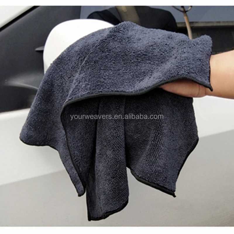All Purpose household Cleaning 450 GSM 16x16 Auto Detailing Buffing Polishing Car Wash Towel Gray Microfiber Cleaning Cloth