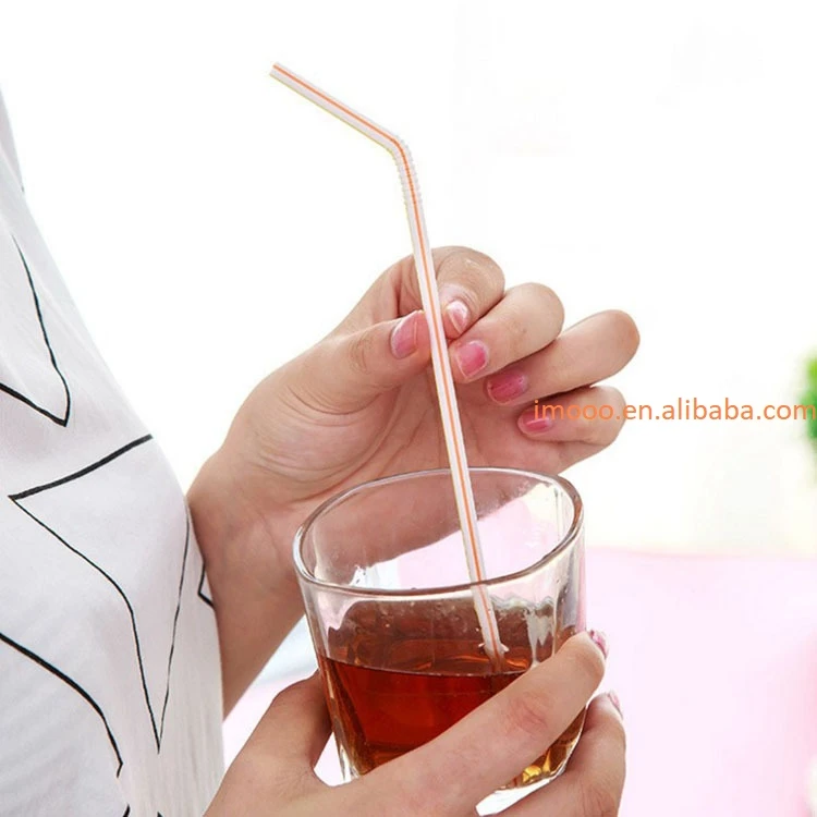 Factory Price 100pcs Drinking Straws Disposable Plastic Straw Kitchen Accessories for Wedding Party Supplies Home Bar