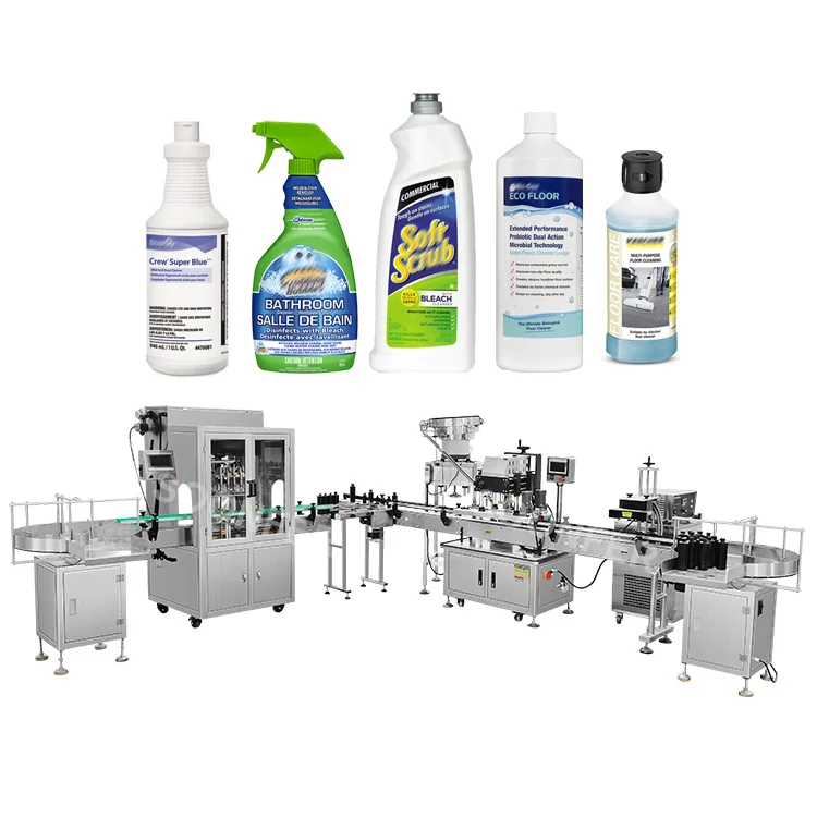 CE approved automatic liquid toilet bowl floor cleaner plastic bottle filling machine