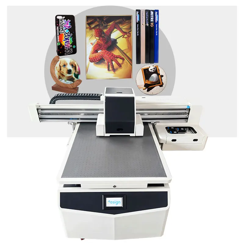A1 6090 3 heads large uv led direct to substrate printer hybrid uv and dtf flatbed printer for mugs glass pen