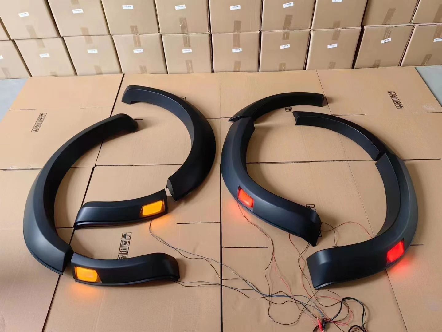 Factory Wholesale Pickup Exterior Accessories Wheel Arch Fender Flares With Light Led For Ford Ranger T9 2022