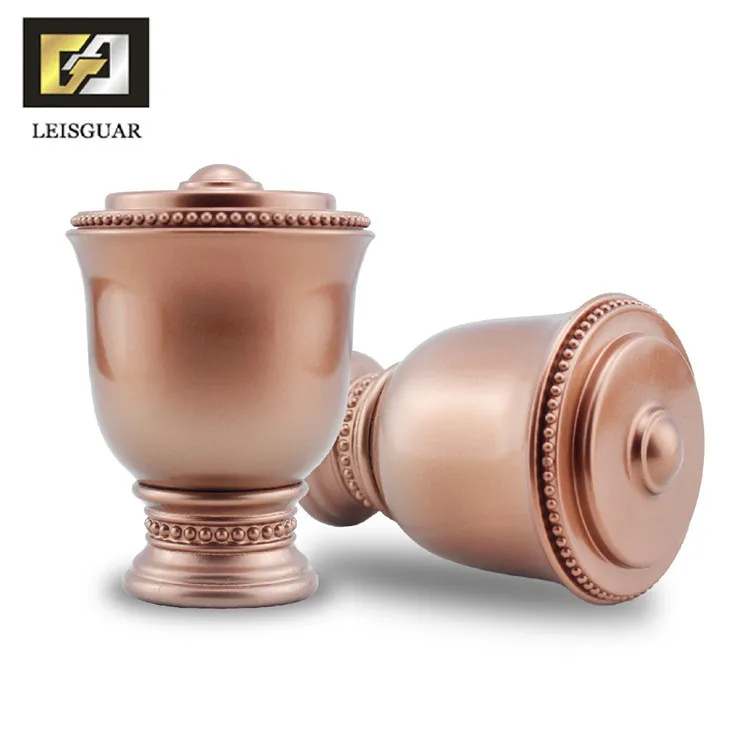 High Quality Chinese Popular Artistic Plastic Curtain Rod End head