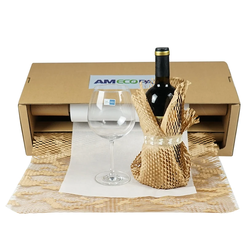 100% biodegradable manufacturer price honeycomb wrapping paper roll honeycomb paper cushioning honeycomb paper wrapping