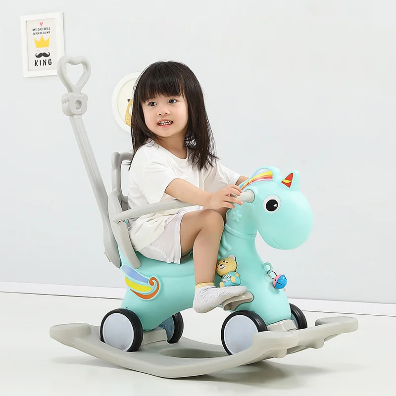 playground 3 in 1 dhaka colour luxury baby  kids rocking horse supplier plastic rocking horse kids ride on toy