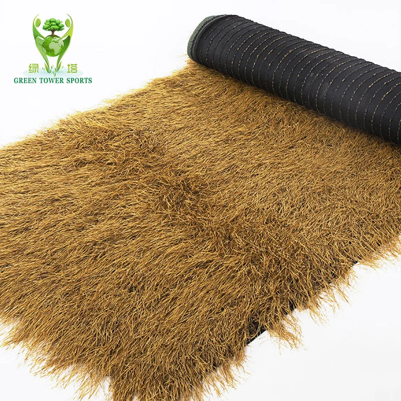 China Supplier OEM Custom Hot Sale Eco-friendly Waterproof  Artificial Thatch Roof Synthetic PE Material Simulated Straw