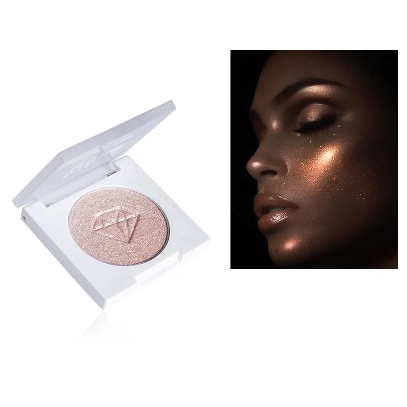 Private Label Shimmer Diamond Glitter Pressed Powder Makeup Highlighter Powder