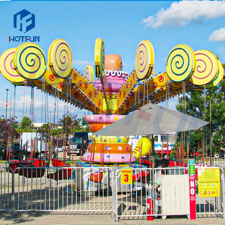 Park attractions for park thrilling rides portable amusement rides trailer mounted trailer samba flying chair ride for sale