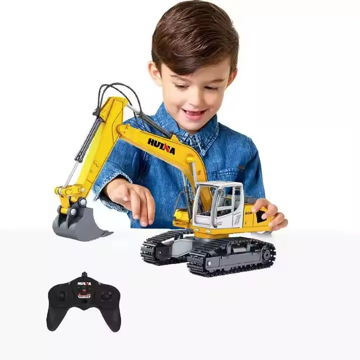 Huina 1516 1/24 6 каналов Радиоуправляемый экскаватор инженерный строительный автомобиль звуковая детская модель игрушки 2 4 ГГц