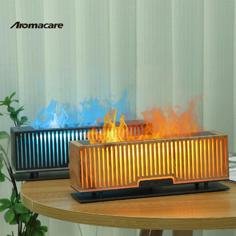 Aromacare 200Ml Air Humidifier Essential Oil 3D Fire Flame Lamp Aroma Aromatherapy Diffuser