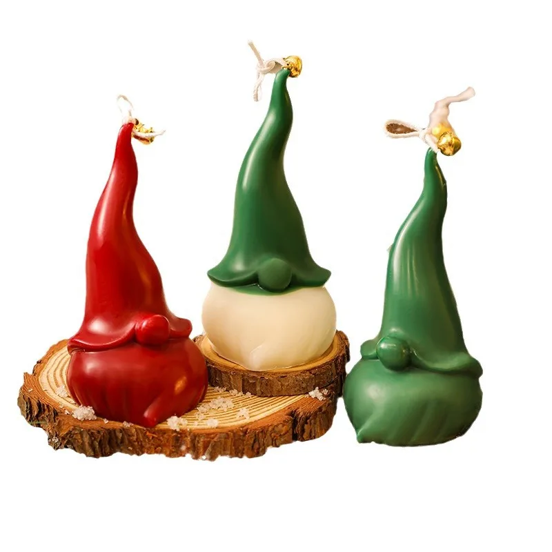 Стереоскопическая ароматическая свеча в форме Санта-Клауса соевый воск ручной работы Рождественская для домашнего декора