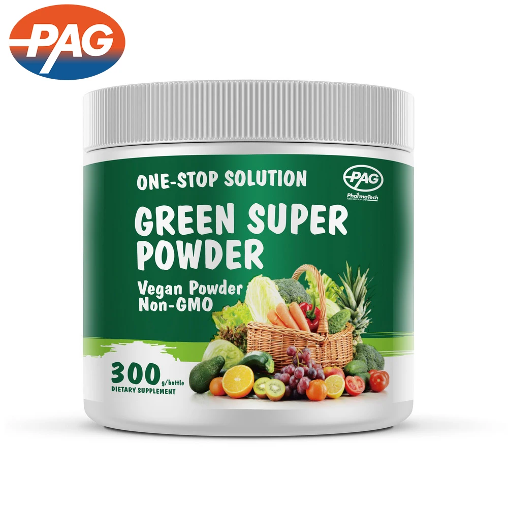PAG Super Health Quality Vegetable And Fruit Delivery Health Care Natural Food Coloring Supplement Green Super Vegan Powder