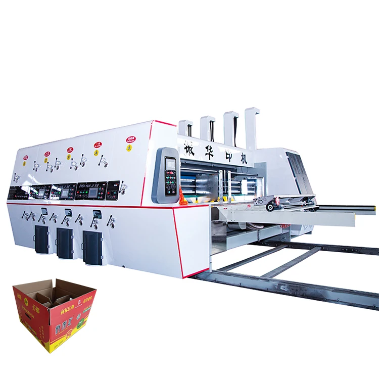 ZH-SYKM Lead Edge Feeding Printing Slotting Die Cutting Corrugated Carton Making Machine For Sale
