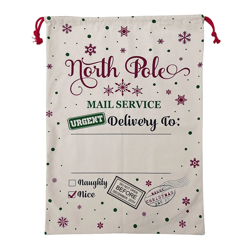 High King wholesale santa sack sublimation christmas sack xmas bag christmas santa bag