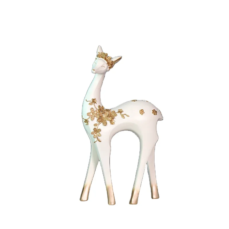 Резной Дизайн Олень Статуэтка Рождество для домашнего дизайна