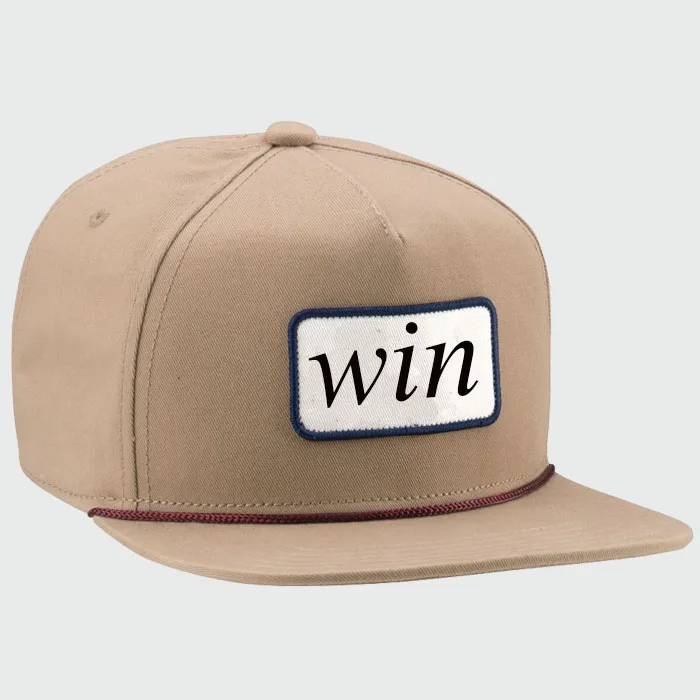 custom flat bill embroidery snapback rope hat 5 panel snapback hats