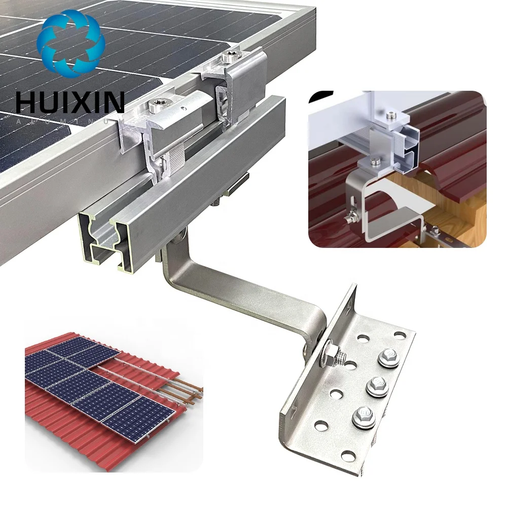 Tile Roof Pv Solar Panel Mount Rail Aluminum Solar  Mounting Bracket System