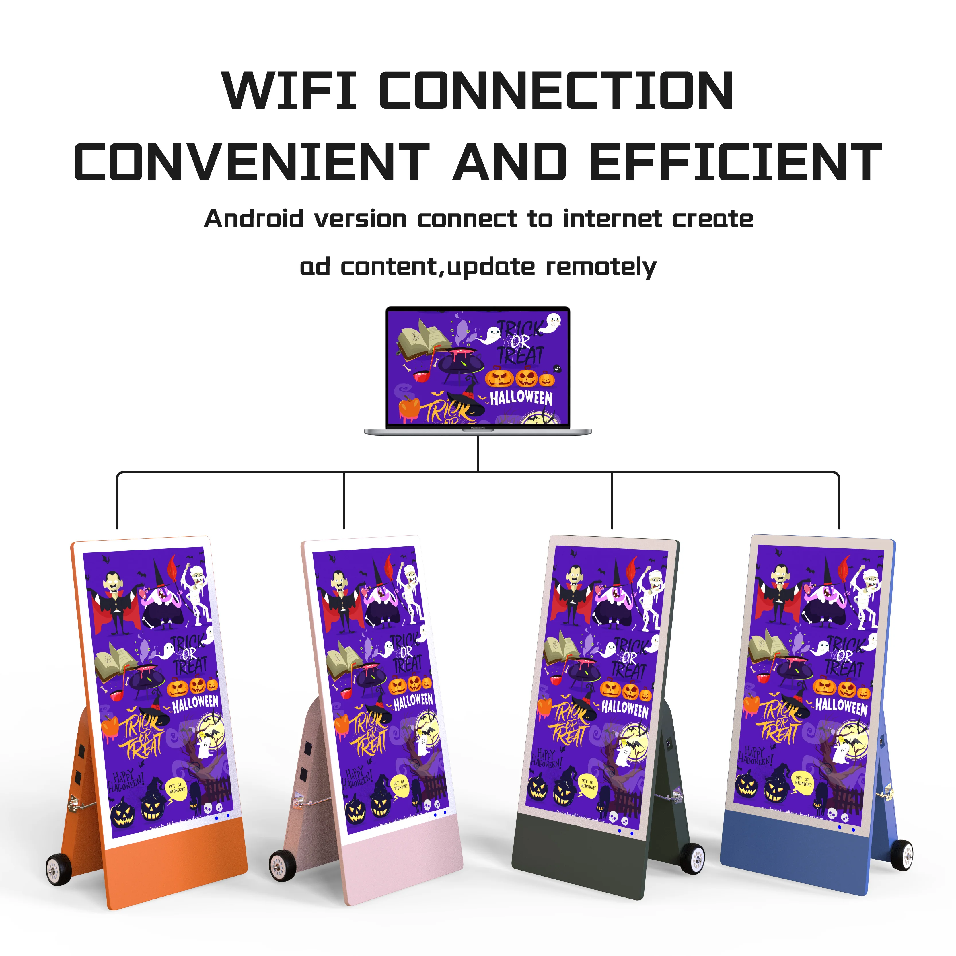 43 Inch Battery Powered  Anti Glare Glass Outdoor IP65 Waterproof LCD Outdoor Digital Signage Kiosk