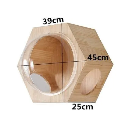 Solid wood wall jumping platform shelf wall mounted cat grab column cat toy all season wooden cat wall