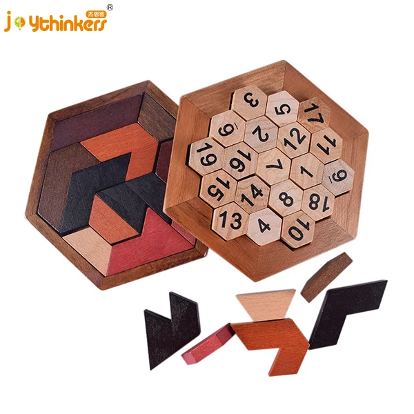 Montessori Wooden Toys Intellectual Development Gifts Kid Early Learning Toy Wooden 3D Tangram Puzzle Montessori Educational Toy