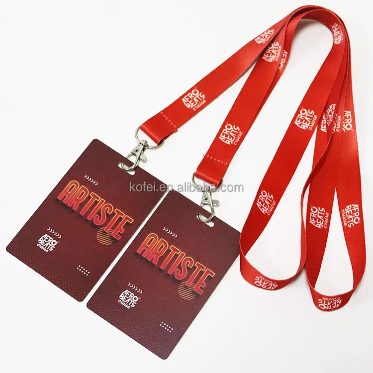 Kofei Premium Plastic Event ID Cards PVC Exhibition Conference Badges ID Card With Lanyard Custom VIP Access Card