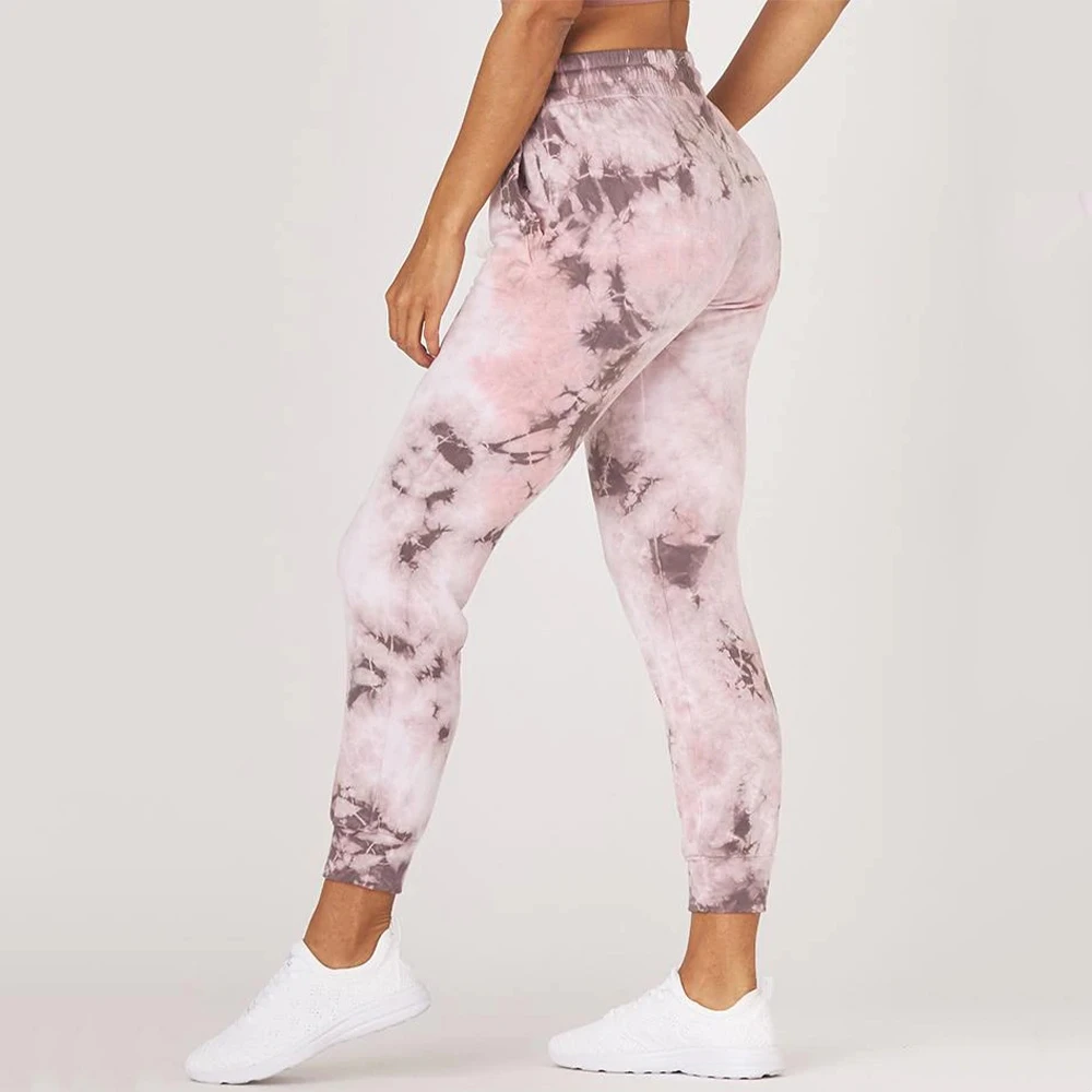 Custom printed pants brand jogger linear tie dye classic rise wtih pocket ultra-plush fabricbone tie dye sweatpants