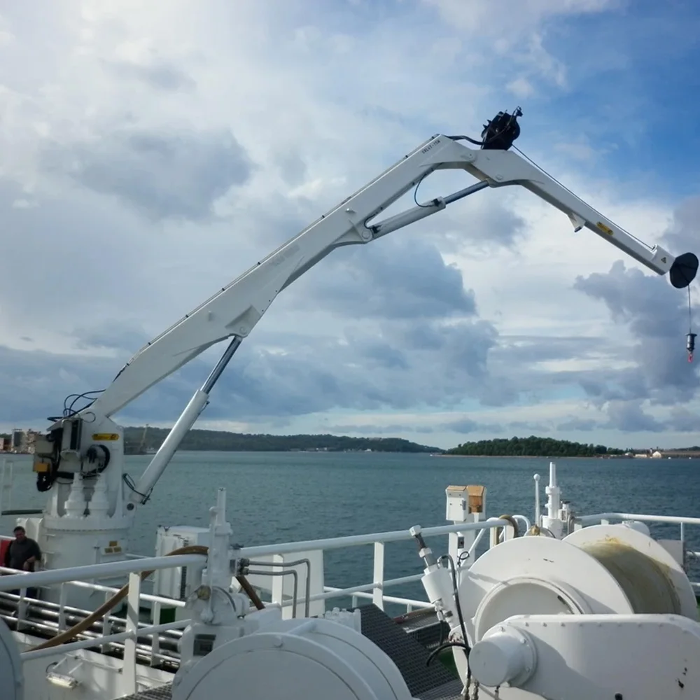 Professional 3t Marine Deck Crane with Motor Engine Gear Core Components