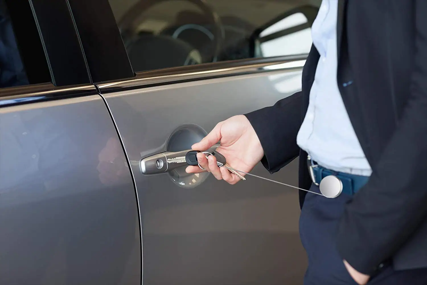 4CM Heavy Duty Id Card Holder Clip Alloy Retractable Badge Reel Pull Key Name Badge Holders