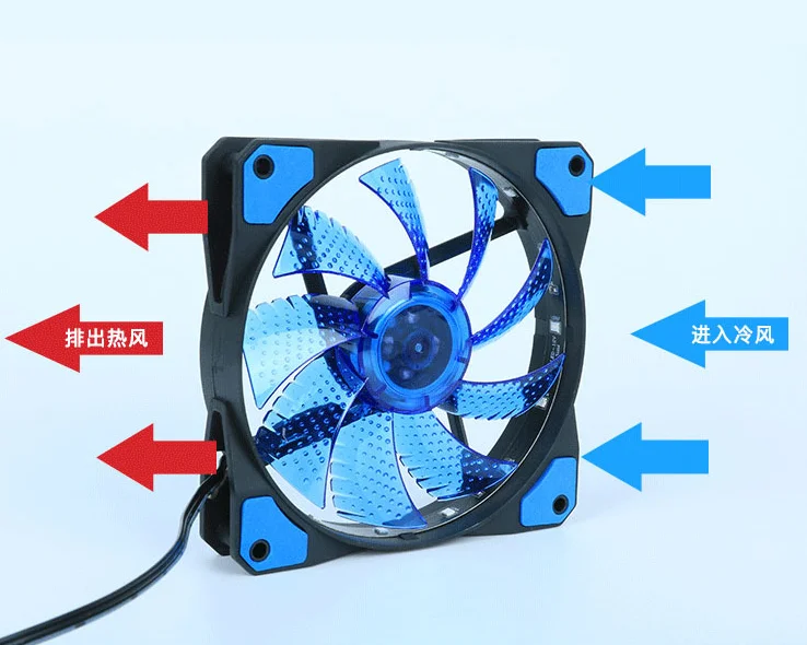 Cheap pc fan cooler 15 LED RGB light air cooling fan for computer case