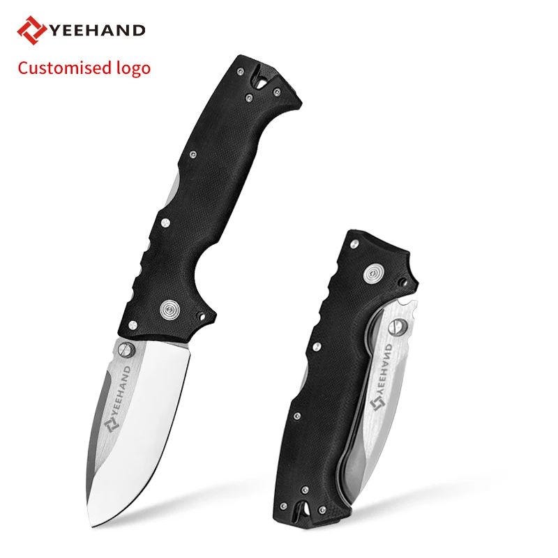 Custom logo d2 steel knife blade blank hunting tactical knife survival A2 knife