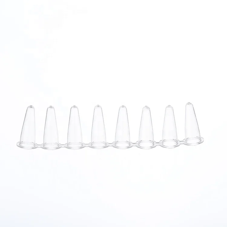 Laboratory disposables sterile pcr tube strip 0.2ml 8 strips pcr tube with ce iso