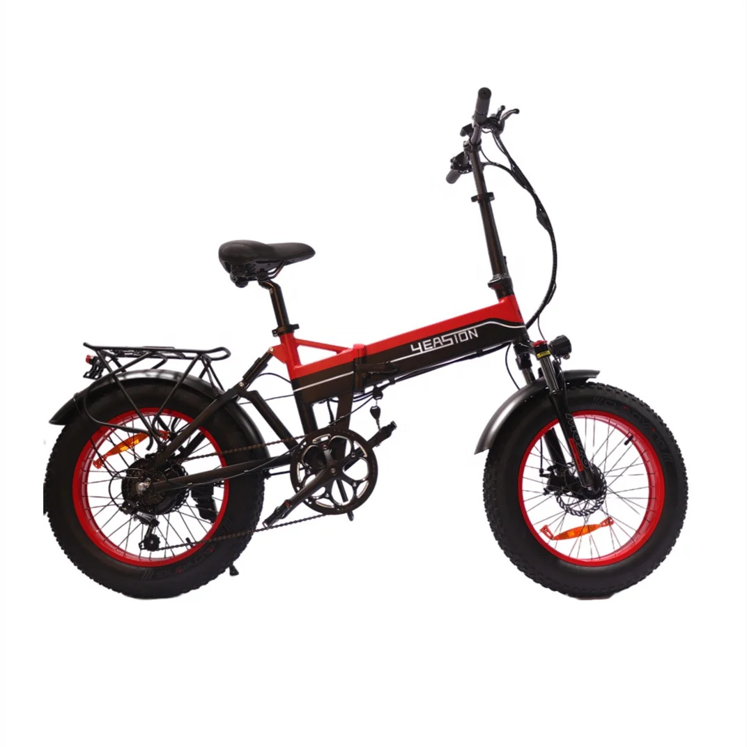 Горный велосипед с бесщеточным Мотором, электрический велосипед 20 х4.0 дюйма, 48 В/1000 Вт, литий-ионный аккумулятор 14 Ач, Складная Толстая шина