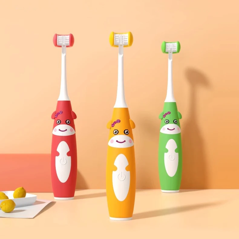 Wholesale Electric U Shaped Toothbrush with IPX7 Waterproof Ultrasonic Automatic Smart U shape 3 sided Teeth Brush for Baby Kid