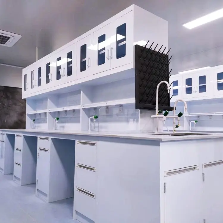 Customized laboratory equipment steel work bench hospital island lab bench