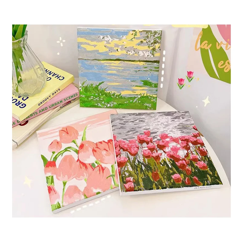 Wholesale Acrylic Canvas Painting Four Season Tree Paint By Number Canvas Modern Wall Art