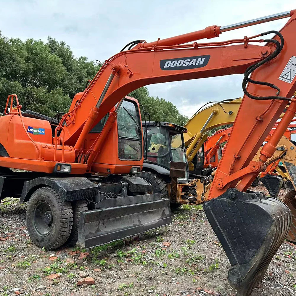 Korea оригинальный Doosan 150 колесный экскаватор/15 тонн DOOSAN DH150w-7 подержанный экскаватор по низкой цене распродажа