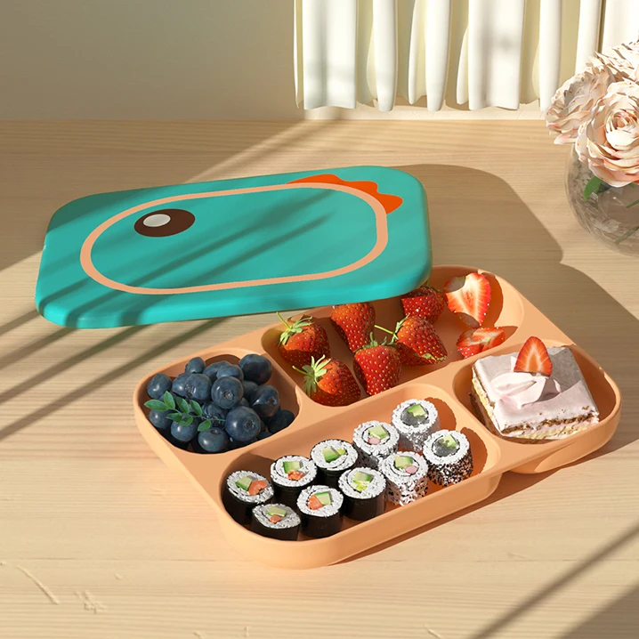 Unbreakable Baby Tableware Baby Dishes BPA free Divided Food Feeding Silicone Baby Plates