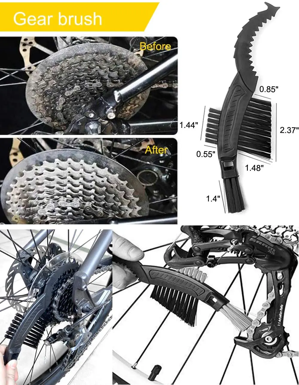 Bicycle Brush Kit Chain cleaner tool Motorcycle Set Durable Bicycle Chain Gears Maintenance Cleaning for All Type Chain