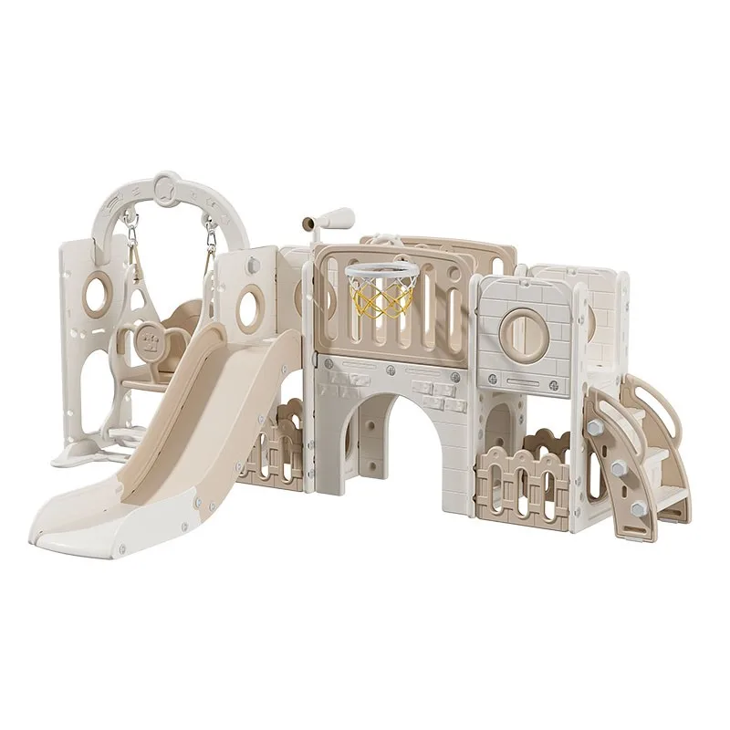 Multifunetional Climbing Kids Indoor Play House Playground Baby Playroom Combined Slide And Swing Set For Children Sliding Toy