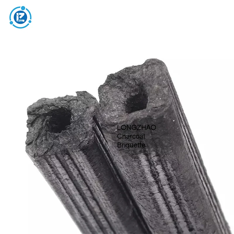 Factory Machine Made Quadrangle Hexagonal Long Burning Time Wood Sawdust Charcoal Briquette BBQ