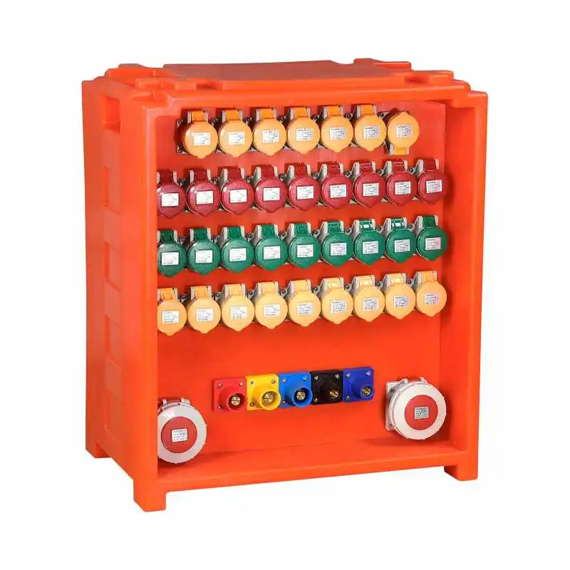 power distributor box for Europe and USA building shipyard restoration industry with gfci sockets pins plug cable assemblies