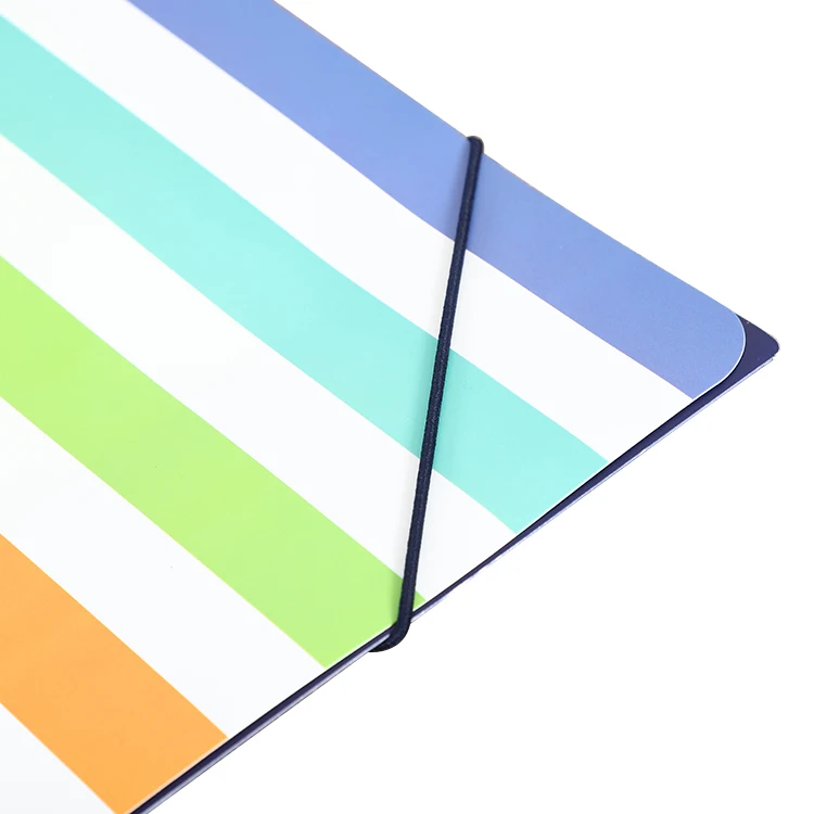 High quality direct sale custom logo cheap portable document bag pp plastic folder a4 size file folder bag with elastic