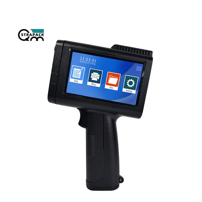 QMSTRAPACK Multi Language Ink Cartridge Portable Handheld Inkjet Printer Expiry Date Batch Code Machine For Bottle Glasses