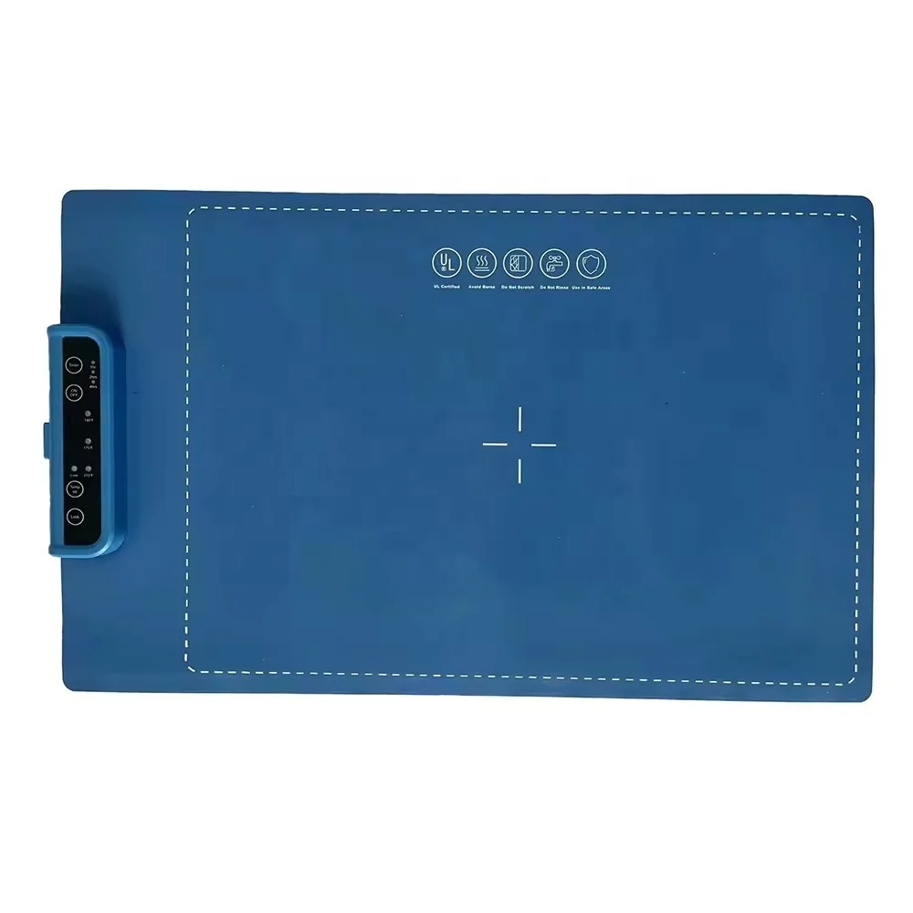 Custom Adjustable Temperature Control Premium Silicone Foldable Electric Heating Tray Portable Food Warmer