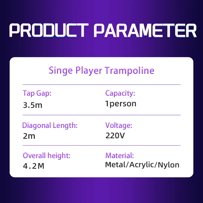 HAOJILE Factory Price Outdoor Bungee Jumping Trampoline Single-Person Steel Machine for Kids for Boys Girls for Amusement Parks