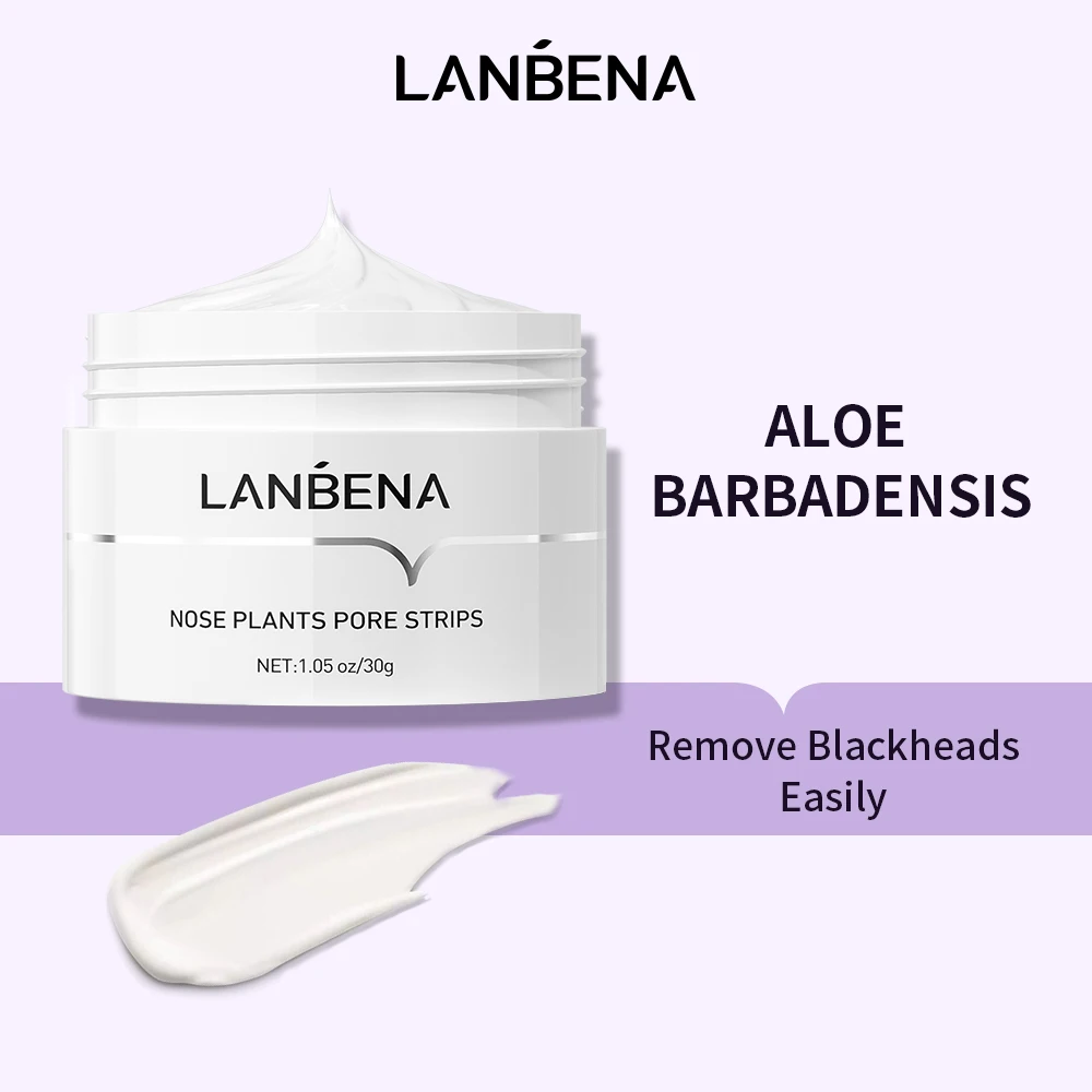 lanbena blackhead remover nose mask ac peel off mask for nose & face 60ml   deep cleansing nose phyto pore strips