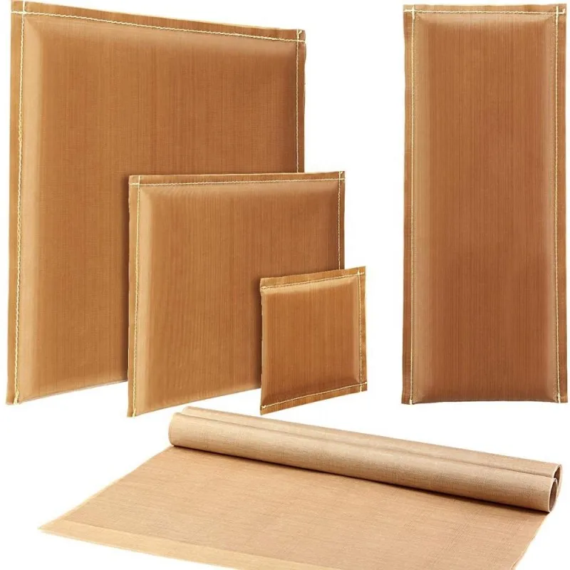 Hot Sleeves Heat Pressing Sewed Fabric Covers Brown Smooth Heat Pressing Platen Pillows Heat Press Platen Sewed Covers