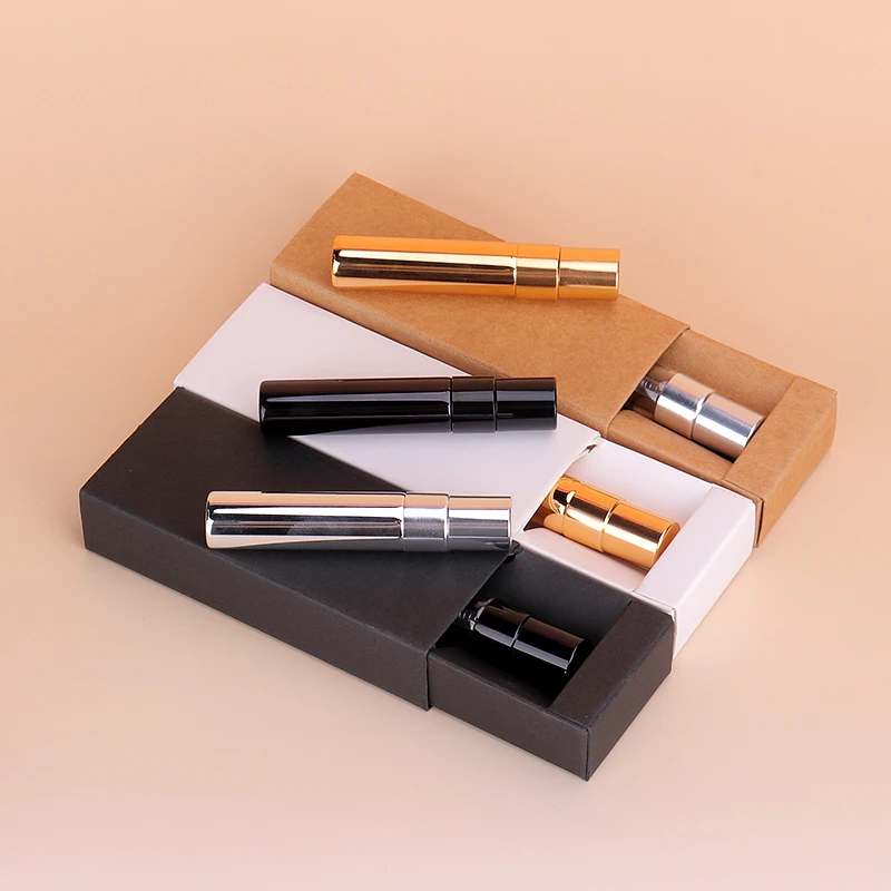 5ml Mini Travel Aluminium Refillable Empty Perfume Bottle Portable With Atomizer Mist Spray Bottle With Box