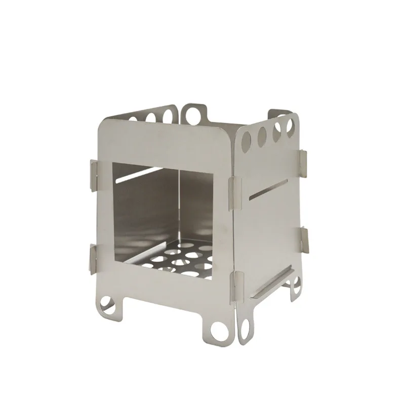 Titanium Folding Wood Burning Stove Alcohol Burner Pocket Stove Portable Lightweight