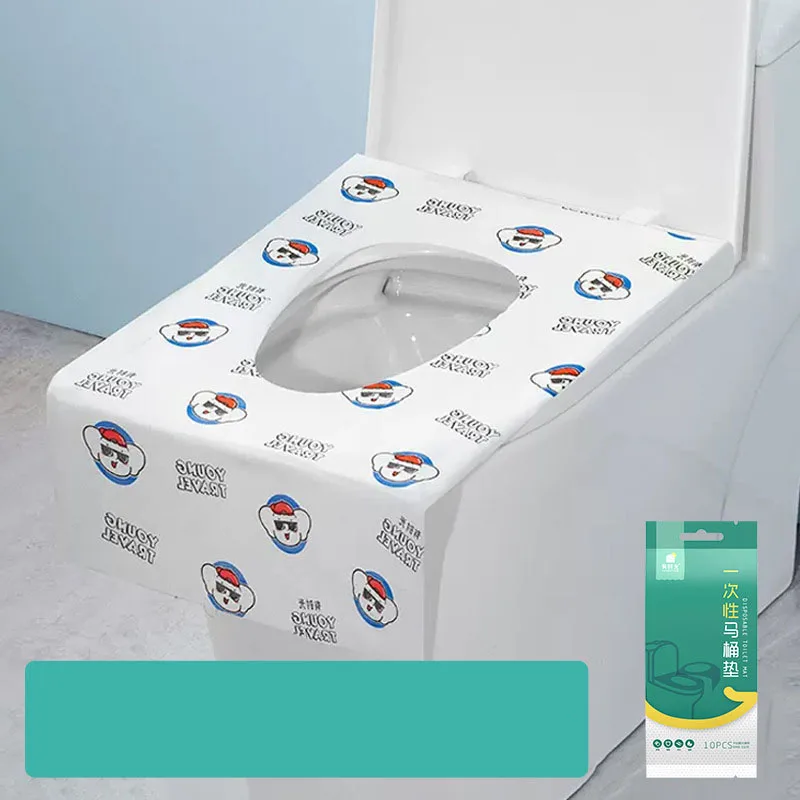 Youngtime Bacteria-proof Waterproof Skin-friendly Toilet Seat Cushion Extended Baffle Disposable Travel PE Toilet Seat Covers